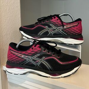 Asics Sz 10.5 Women’s Gel-Exalt 4 Shoes Sneakers Black Gray Running Burgundy